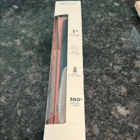 Simply Beautiful Vivitar Ceramic Tourmaline Flat Iron 1" Smooth & Straight NWT - Picture 6 of 8